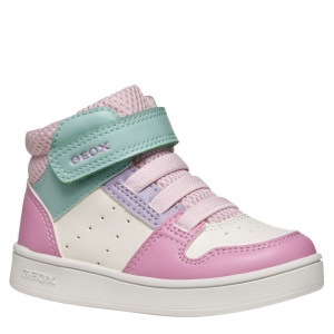 Ghete fete Geox Eclyper White Dk Pink — vedere în perspectivă