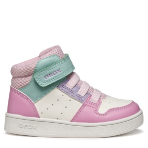 Ghete fete Geox Eclyper White Dk Pink