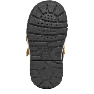 Ghete îmblănite impermeabile băieți Geox Omar WPF Black Dk Yellow — talpa