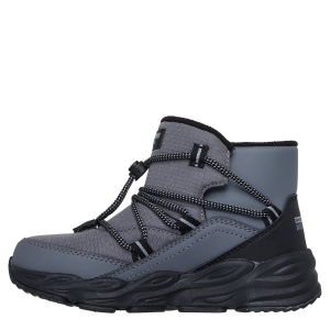 Ghete impermeabile copii Skechers Turbo Tread Storm Glider Charcoal — vedere din față