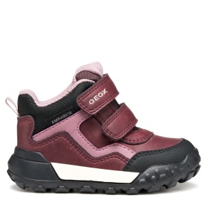 Ghete impermeabile fete Geox Trekkyup Girl B Abx Burgundy Rose