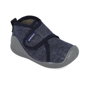 Papuci de interior Biomecanics culoare bleumarin, interior si exterior din material textil, sustinere glezna si inchidere cu scai