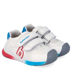 Pantofi băieți Biomecanics Blanco Y Rojo - Img 2