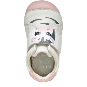 Pantofi bebeluși Geox Tutim White Rose Zebra — vedere de sus