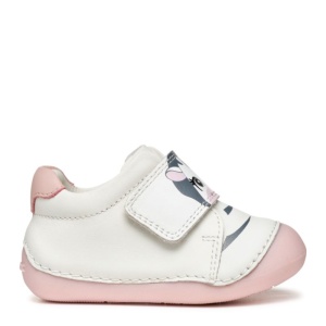 Geox Pantofi bebelusi Tutim White Rose Zebra B3540B-00085-C0674