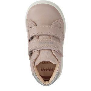 Pantofi fete Geox Biglia Girl Old Rose Silver - vedere de sus - B044CC/08522/C8360