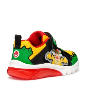 Geox Pantofi sport baieti Ciberdron Boy Green Red J55LBE-01454-C3221