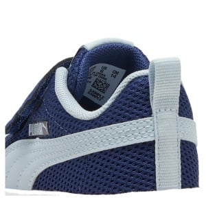Pantofi sport băieți Puma Courtflex V3 Mesh Inf Blue Jewel-Lucite - detaliu călcâi - 398086/19