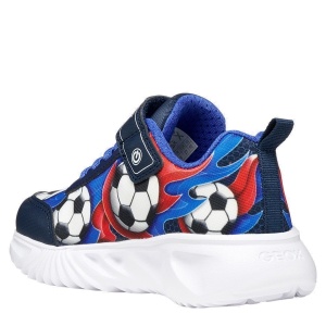 Pantofi sport băieți Geox Assister Navy Royal — vedere din spate