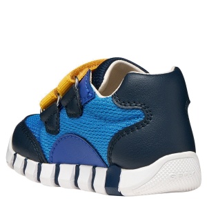 Pantofi sport băieți Geox Iupidoo Boy Azure Navy — vedere din spate