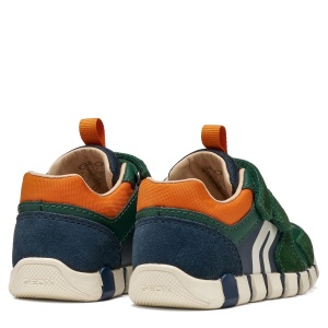 Pantofi sport băieți Geox Iupidoo Boy Forest/Orange - B3555D/05422/C3P2T - perechea spate