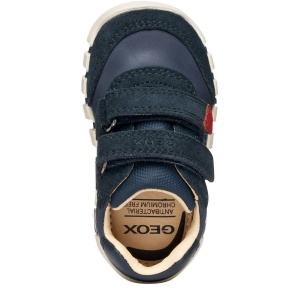Pantofi sport băieți Geox Iupidoo Navy Red — vedere de sus