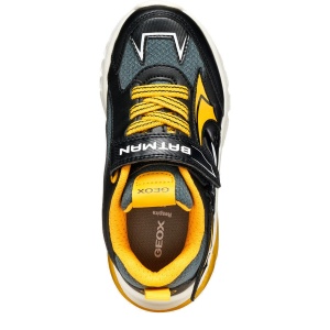Pantofi sport băieți Geox J Ciberdron Boy Black Yellow — vedere de sus