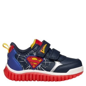 Pantofi sport băieți Geox Lightyloo Superman Navy Royal