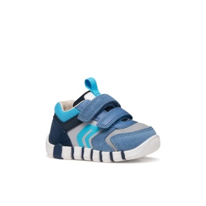 Geox Pantofi sport baieti Iupidoo Boy Dk Sky Lt Grey încălțăminte primii pasi bigstep