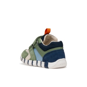Geox Pantofi sport baieti Iupidoo Boy Olive Navy încălțăminte primii pasi bigstep
