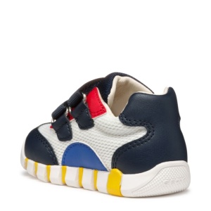 Geox Pantofi sport baieti Iupidoo Boy White Navy B3555C-01454-C0899
