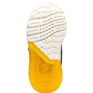 Pantofi sport cu leduri Geox J Ciberdron Boy Black Yellow culoarea pantofilor negru cu accente galbene, talpă alb cu galben, flexibilă,