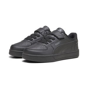Pantofi sport baieti Puma Caven 2.0 AC+ PS Black 393839-01, negri, inchidere cu scai si siret elastic, potriviti pentru scoala, uniforma, stil casual sau evenimente speciale