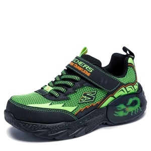 Pantofi sport băieți Skechers Creature Crawlers Black Lime — vedere laterală detaliată