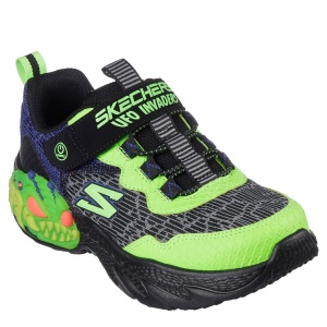 Pantofi sport băieți Skechers Creature Lights Black Lime - Img 2