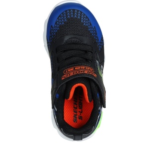 Pantofi sport băieți Skechers Flex-Glow Bolt Black Blue - vedere de sus - 400138N/BKBL