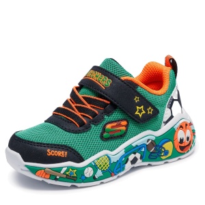 Pantofi sport băieți Skechers Play Scene Green Multi — vedere laterală detaliată