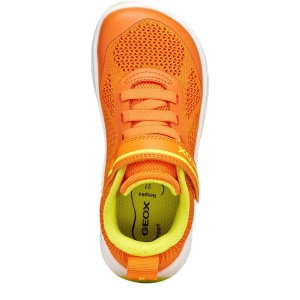 Pantofi sport barefoot băieți Geox Foot-Run Boy Orange Lime Green — vedere de sus