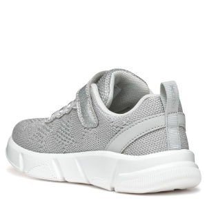 Pantofi sport fete Geox Aril Girl Silver — vedere din spate