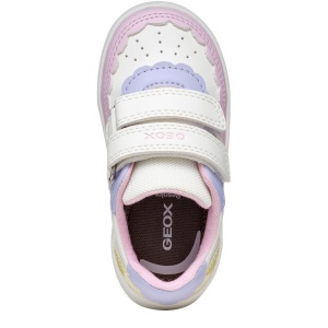Pantofi sport fete Geox Eclyper Girl White Lt Yellow — vedere de sus