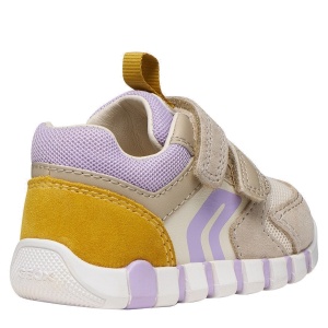 Pantofi sport fete Geox Iupidoo Girl Beige Lilac