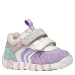 Pantofi sport fete Geox Iupidoo Girl Lavender White — vedere în perspectivă