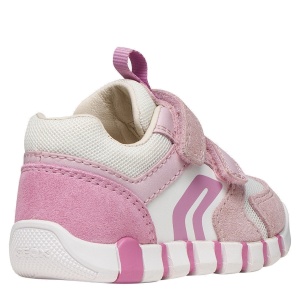Pantofi sport fete Geox Iupidoo Girl Nude White — vedere din față