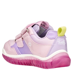 Pantofi sport fete Geox Lightyloo Lilac Tweety — vedere din spate