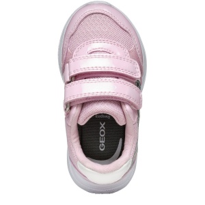 Pantofi sport fete Geox Sprintye Girl Pink Silver — vedere de sus