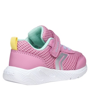 Pantofi sport fete Geox Sprintye Girl Pink Watersea — vedere din față