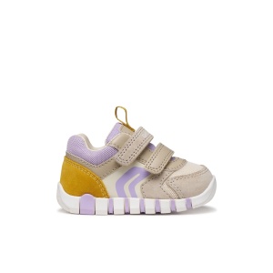 Geox Pantofi sport fete Iupidoo Girl Beige Lilac încălțăminte primii pasi bigstep