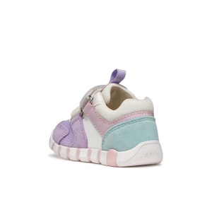 Geox Pantofi sport fete Iupidoo Girl Lavender White încălțăminte primii pasi bigstep