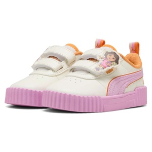 Pantofi sport fete Puma Carina 3.0 DORA V Inf Warm White-Bright Papaya