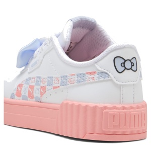 Pantofi sport fete Puma Carina 3.0 HK FR PS Whte Pink — detaliu călcâi