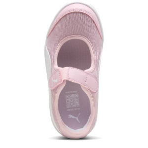 Pantofi sport fete Puma Courtflex v3 Lina V PS Rose Mauve - vedere de sus și talpa - 400578/02