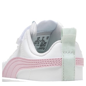 Pantofi sport fete Puma Rickie AC Inf White Rose Mauv — detaliu călcâi