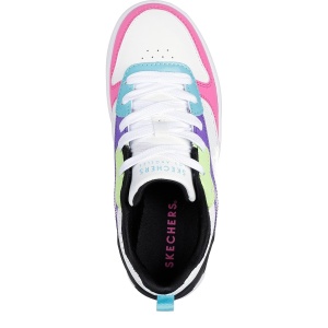 Pantofi sport fete Skechers Court High Classic Crush White Multi - Img 4