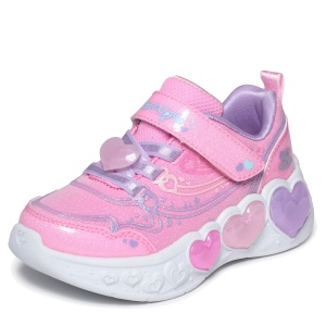 Pantofi sport fete Skechers Enchanted Heart Lights Roz - 303266NC/PKMT - lateral