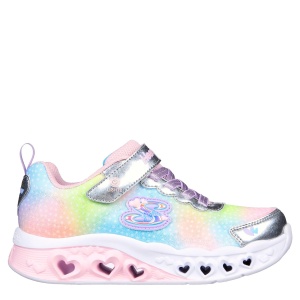 Pantofi sport fete Skechers Flutter Heart Lights Simply Silver Multi