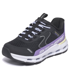 Pantofi sport fete Skechers Glide Step Vista Lane Black Purple — vedere laterală detaliată