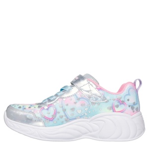 Pantofi sport fete Skechers Heart Sparkles Silver Multi - Img 3