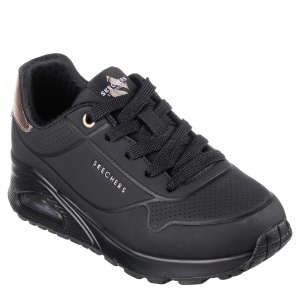 Pantofi sport fete Skechers Uno Gen1 Shimmer Away Black — vedere în perspectivă