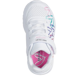 Pantofi sport fete Skechers Uno Lite Alb - vedere de sus - 314099N/WMLT