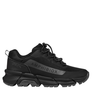 Pantofi sport impermeabili băieți Geox J Flexyper Plus Boy Black Dk Grey
